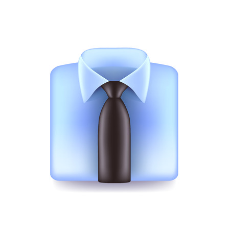 Folded shirt isolated on white photo-realistic vector illustrationのイラスト素材