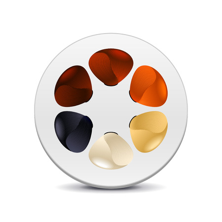 Hair dye colors isolated on white photo-realistic vector illustrationのイラスト素材
