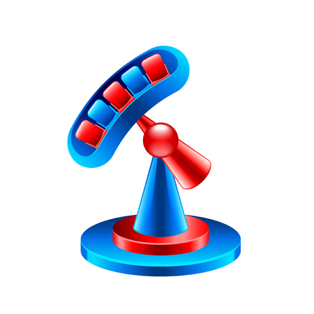 Fair cabin carousel isolated on white vector illustrationのイラスト素材