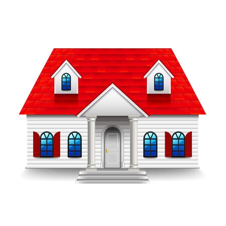 House with high roof vector illustrationのイラスト素材