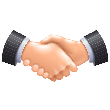 3d handshake iconのイラスト素材