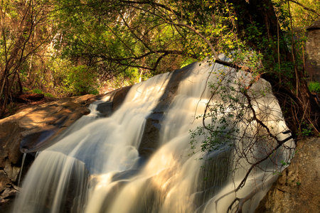 One of the different waterfalls on the route of Las Nogaledas