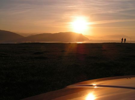 Sunset landscape in Getxoの写真素材