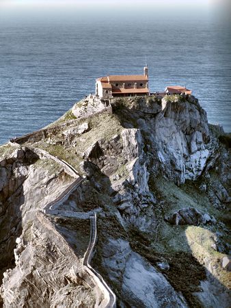 San Juan of Gastelugatxe in the Basque Countryの写真素材