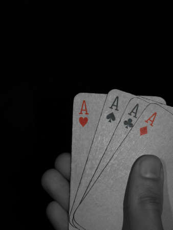 The four aces in one hand.の写真素材