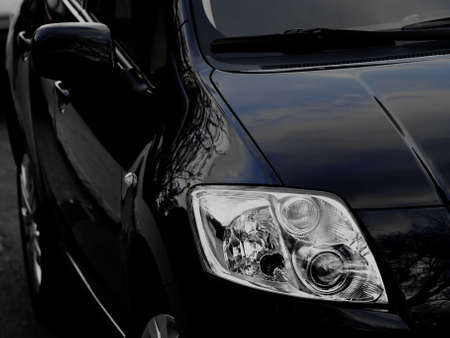 Side of a black sports carの写真素材