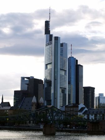 High building at Frankfurt city. の写真素材