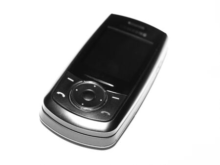 Mobile phone on whiteの写真素材