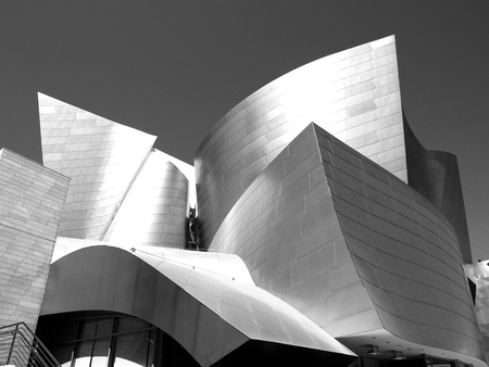 LOS ANGELES - SEPTEMBER 12: Walt Disney Concert Hall in Los Angeles, CA on September 12, 2011. The Frank Gehry-designed building opened on October 24, 2003.のeditorial素材