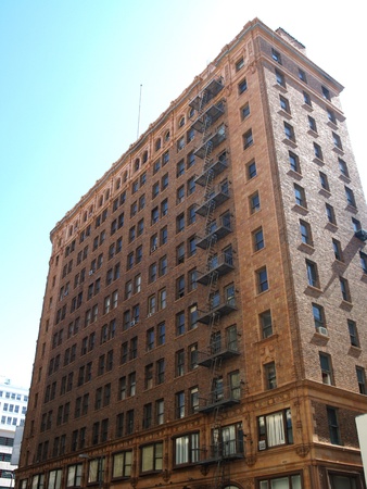 Tipical american red brick buildingのeditorial素材