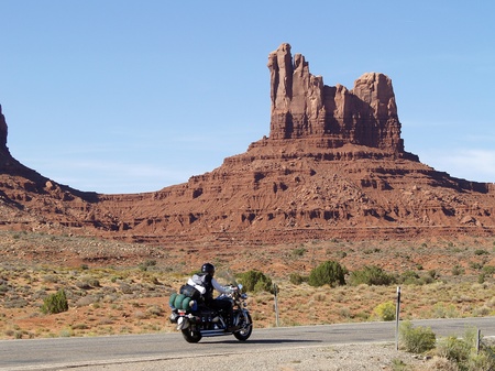 MONUMENT VALLEY, USA - SEPTEMBER 22  Road of Monument Valeey on  Sepetmeber 22, 2011  Monument Valley is a region of the Colorado Plateau characterized by a cluster of vast sandstone buttes のeditorial素材