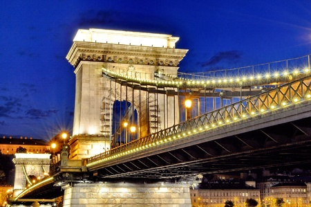 Chain Bridge of Budapest cityの写真素材