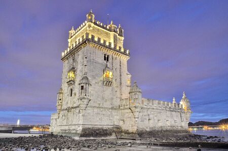 Torre de Belm  Belm tower  of Lisbon, Portugalのeditorial素材