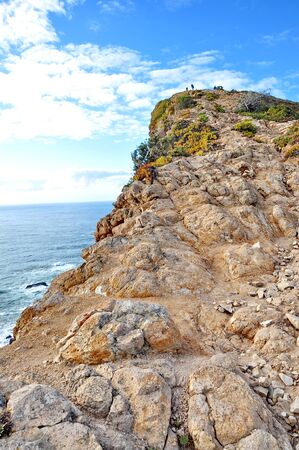 Rock cliffs by the sea  Portugal の写真素材