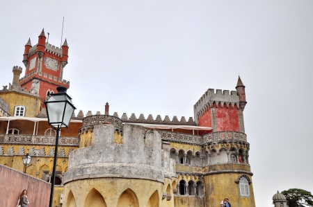 SINTRA, PORTUGAL - SEPTEMBER 22  Pena National Palace in Sintra, Portugal on September 22, 2012  It is a national monument and constitutes one of the major expressions of 19th century Romanticism in the world のeditorial素材