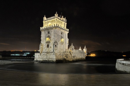 Torre de Belm tower  of Lisbon, Portugalのeditorial素材