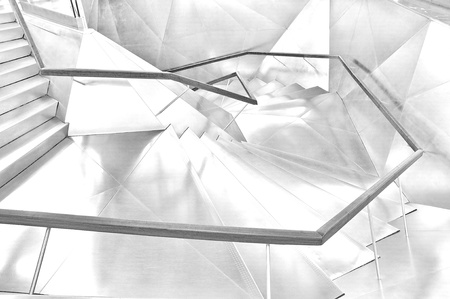 Trange shape stairwaysの写真素材
