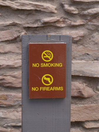 No smoking and no firearms signの写真素材