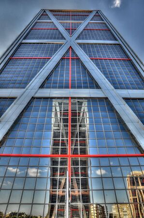 Twin towers reflecting in each otherのeditorial素材