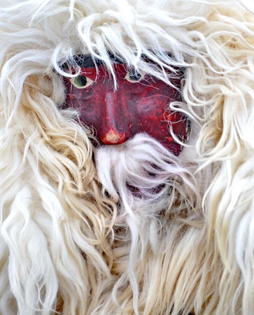 MOHACS, HUNGARY - MARCH 10  Unidentified people in mask at the Mohacsi Busojaras  It is an  annual festival to welcome the spring   March 10, 2012 in Mohacs, Hungary のeditorial素材