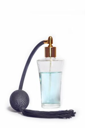Bottle of perfume isolated on whiteの写真素材