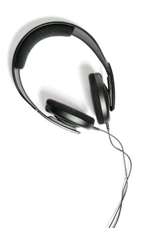 Headphones on white backgroundの写真素材