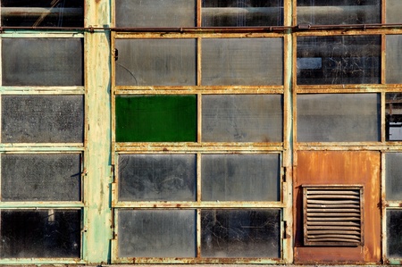 Windows of an old abandoned factory
