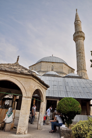Minaret in Mostar, Bosnia Hercegovinaのeditorial素材