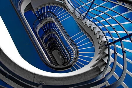 Blue staircase