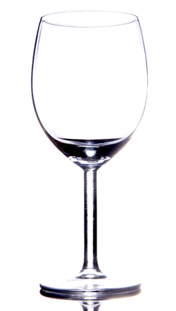 Empty vine glass on whiteの写真素材