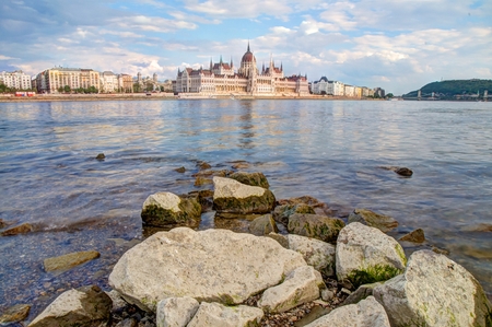 Parliament of Hungary in Budapestの写真素材