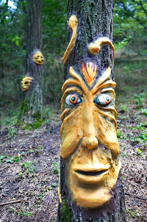 OZORA, HUNGARY - AUGUST 01  Contemporary art on Ozora Festival, one of the greatest psychedelic music gathering in Euorpe  Ozora, Hungary, Europe August 01, 2014 のeditorial素材