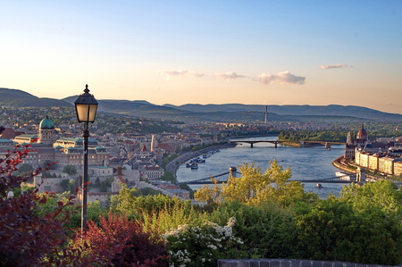 Budapest scene at duskの写真素材