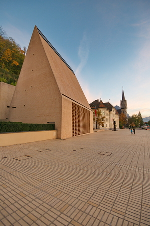 Parliament of Liechtenstein in Vaduzのeditorial素材