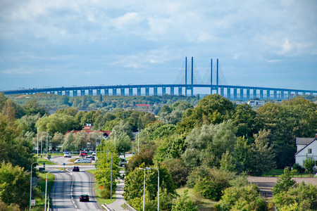 Oresund Bridge between Sweden and Danmarkの写真素材