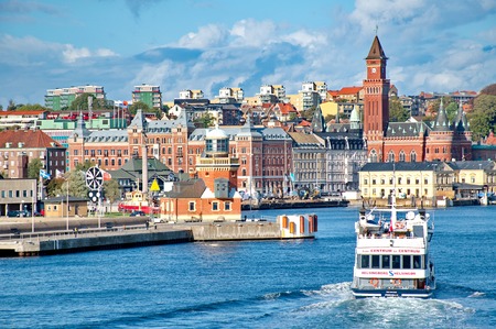 Ferry from Helsingor to Helsingborg (Denmark to Sweden)のeditorial素材