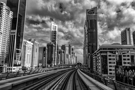 Modern metro in Dubai, UAE