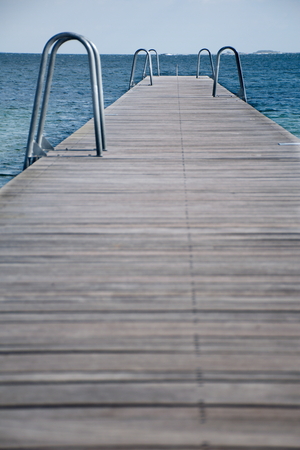 Pier made of woodの写真素材