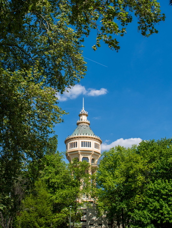 Water tower in Margaret Island, Budapest, Hungaryの写真素材