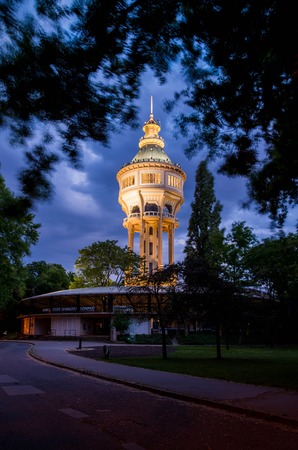 Water tower in Margaret Island, Budapest, Hungaryのeditorial素材