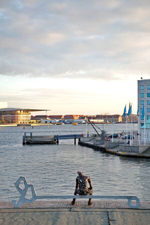 COPENHAGEN, DENMARK - SEPTEMBER 18, 2015: Street art sculpture in Copanhagen designed by Kim Michaelのeditorial素材