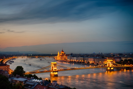 Parliament of Hungary in Budapestの写真素材