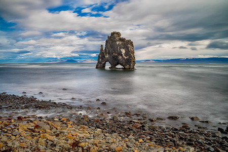 Hvitserkur rock in Icelandの写真素材