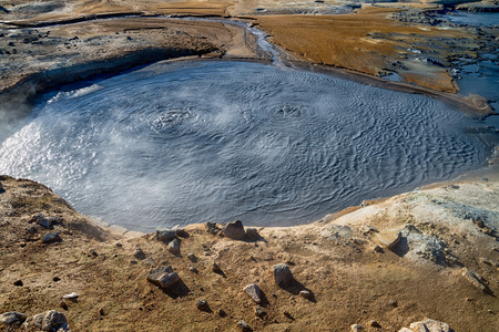 Geothermal activities in Hverir, Iceland