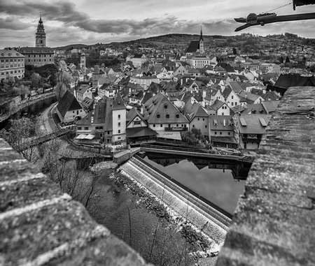 City of Cesky Krumlov in Czech Republicのeditorial素材