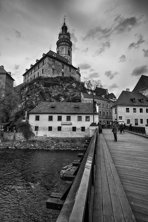 City of Cesky Krumlov in Czech Republicのeditorial素材
