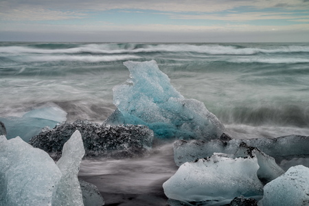Diamond beach in Icelandの写真素材