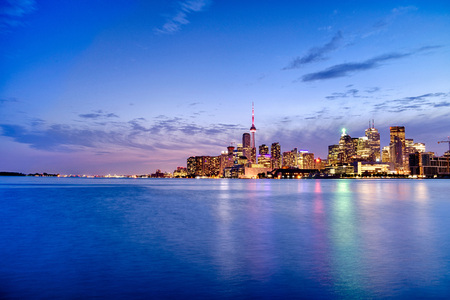 Skyline of Toronto in Canadaの写真素材