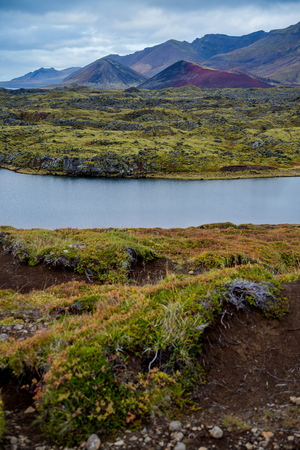 Natural wonders and colors of beautiful Icelandの写真素材