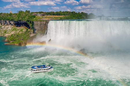 Famous waterfall, Niagara falls in Canada, Ontarioの写真素材